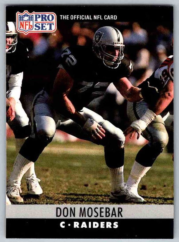 1990 Pro Set Super Bowl XXV Binder Raiders Don Mosebar #156