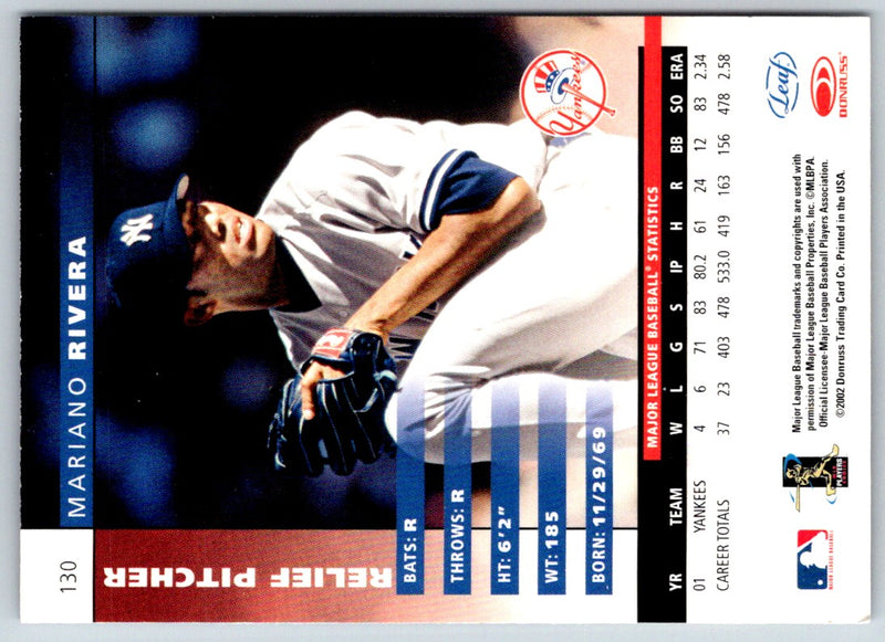 2002 Leaf Mariano Rivera