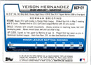 2012 Bowman Chrome Prospects Yeison Hernandez