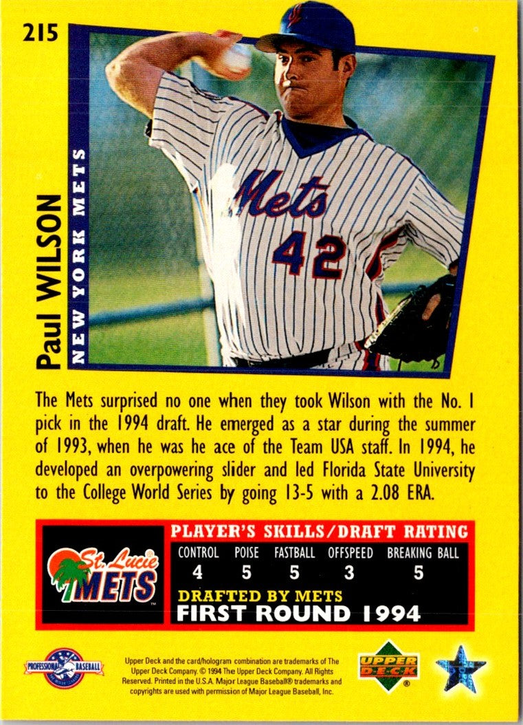 1995 Upper Deck Minors Paul Wilson