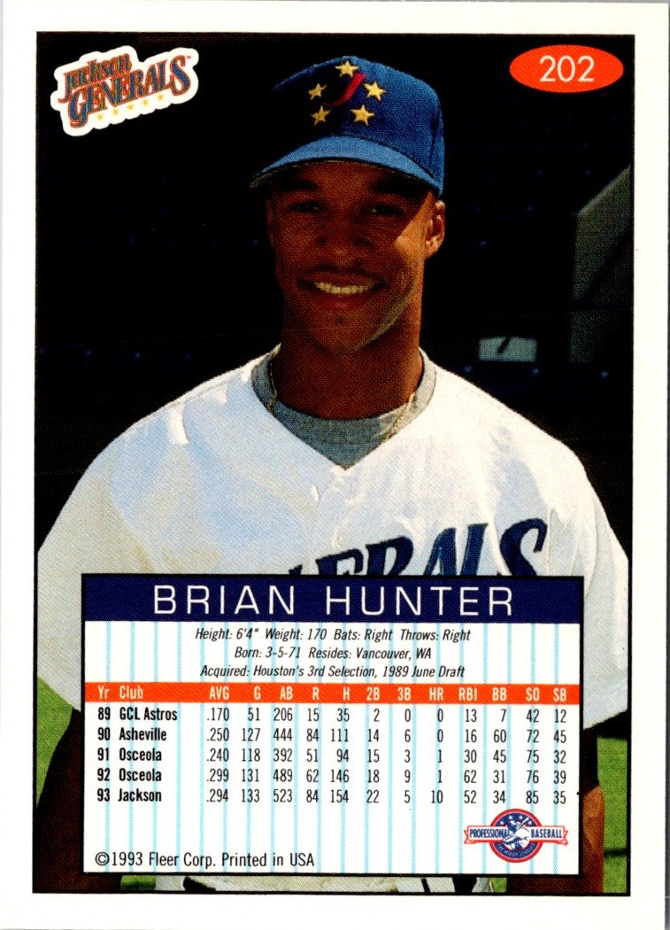 1993 Fleer Excel Brian Hunter