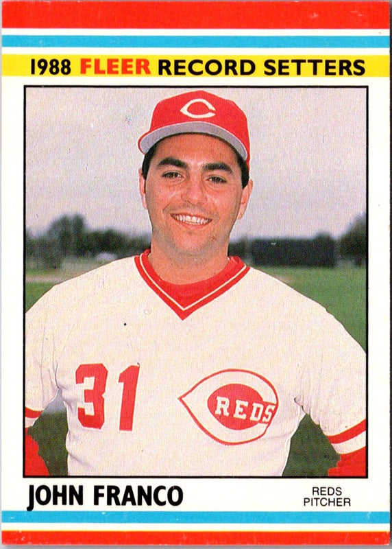 1988 Fleer Record Setters John Franco #12