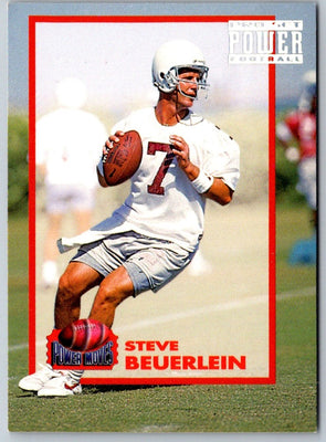 1993 Pro Set Power Moves Steve Beuerlein #PM22