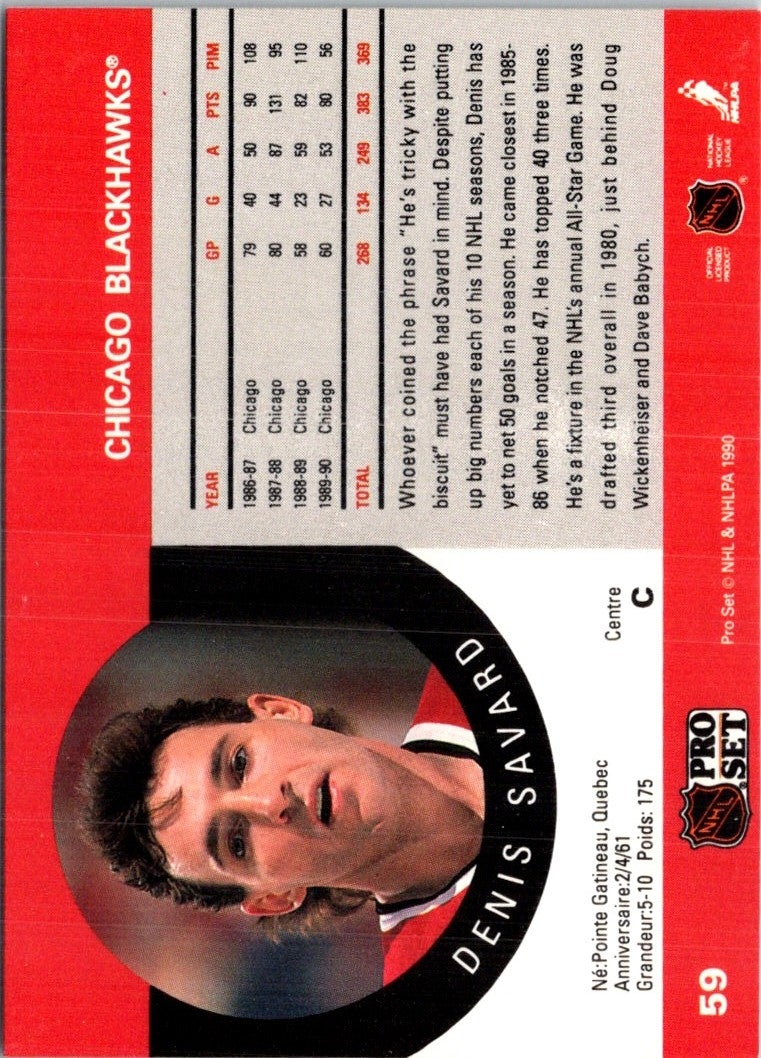 1990 Pro Set Denis Savard