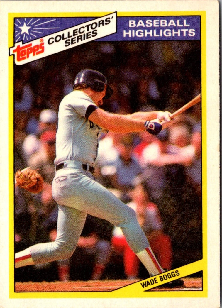 1987 Topps Woolworth Baseball Highlights Wade Boggs