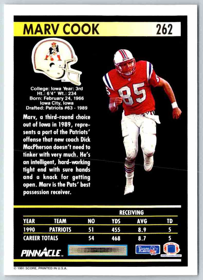 1991 Pinnacle Marv Cook
