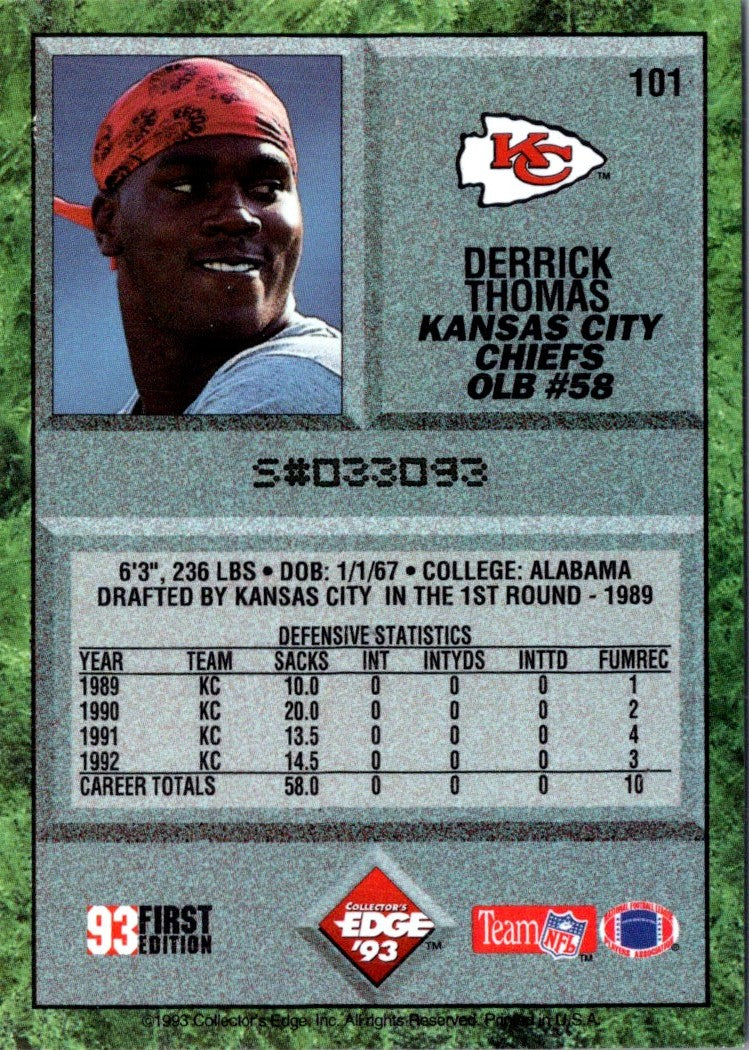 1993 Collector's Edge Derrick Thomas
