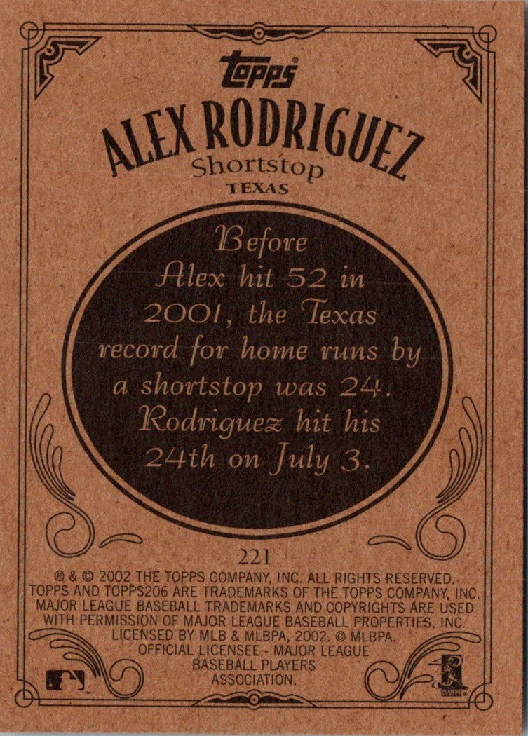 2002 Topps 206 Alex Rodriguez