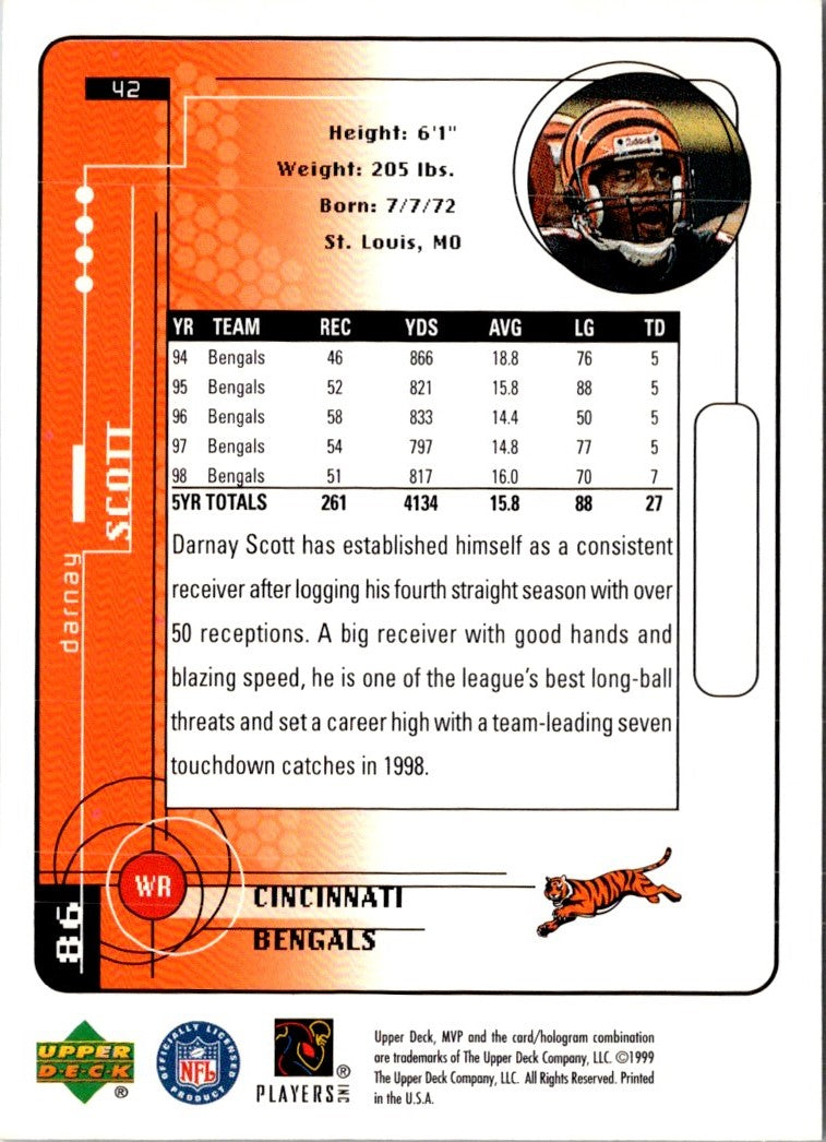 1999 Upper Deck MVP Darnay Scott