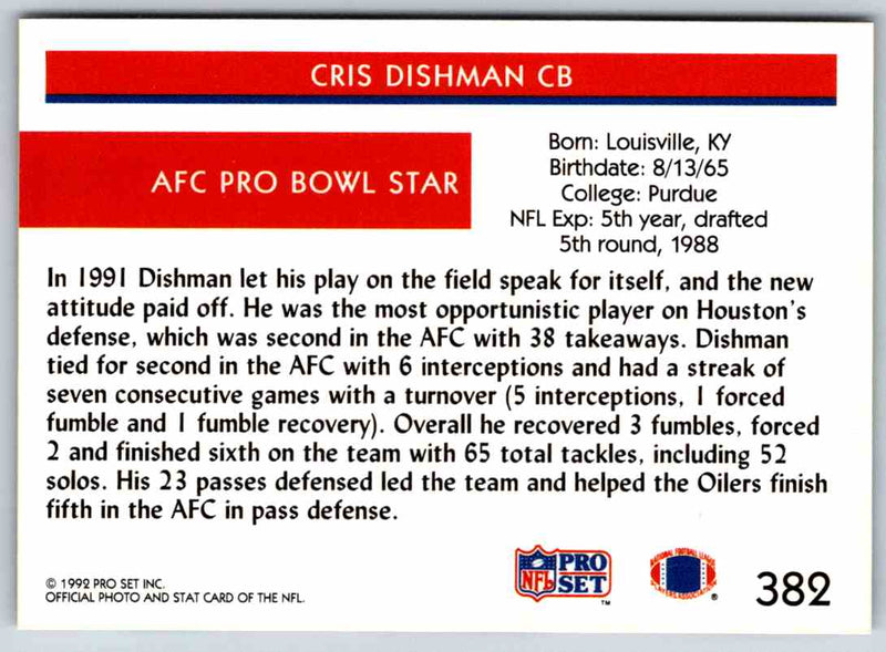 1992 Proset Cris Dishman