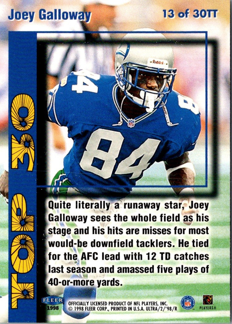 1998 Ultra Top 30 Joey Galloway