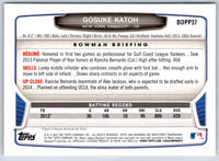 2013 Bowman Gosuke Katoh #BDPP37