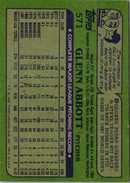 1982 Topps Glenn Abbott
