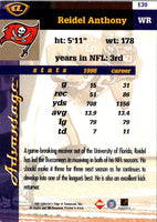 1999 Collector's Edge Advantage Gold Ingot Reidel Anthony #139