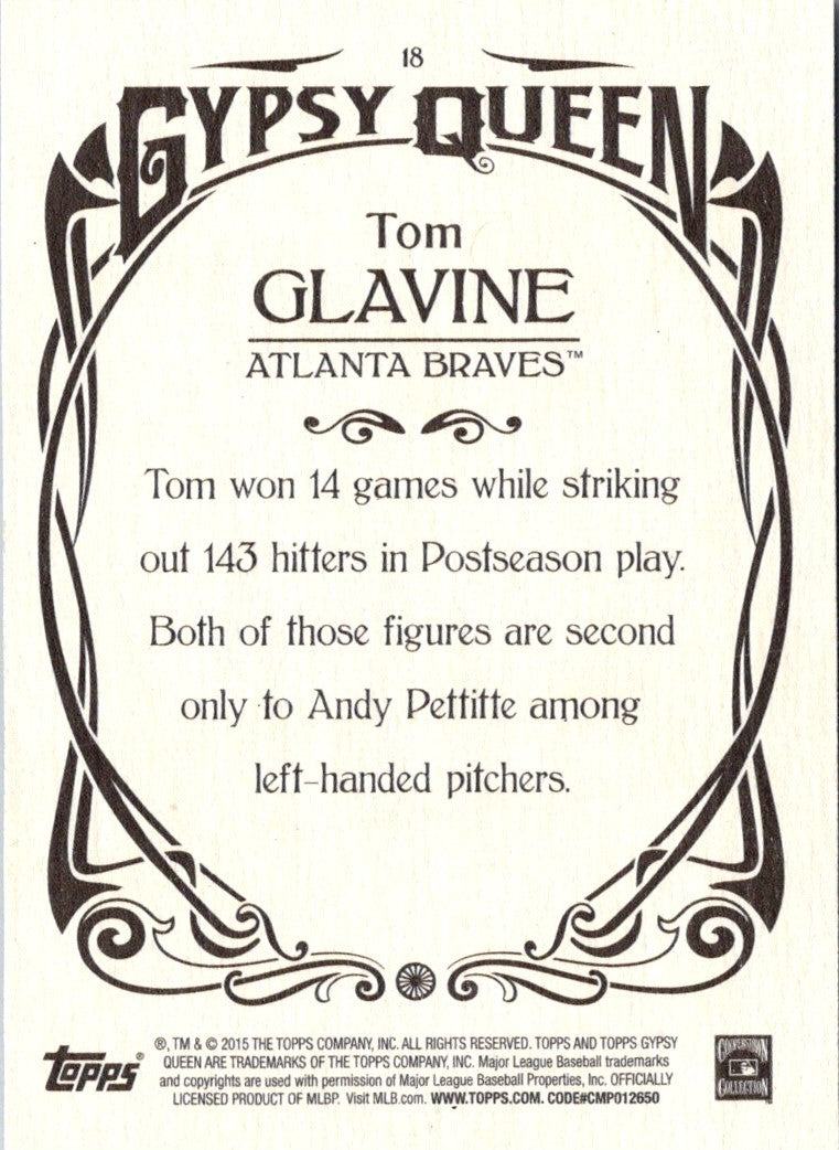 2015 Topps Gypsy Queen Tom Glavine