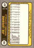 1981 Fleer Joe Lefebvre #103 Rookie