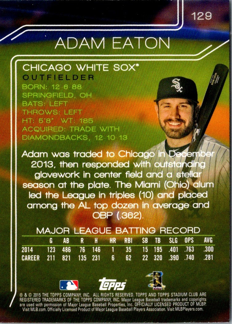 2015 Stadium Club Adam Eaton