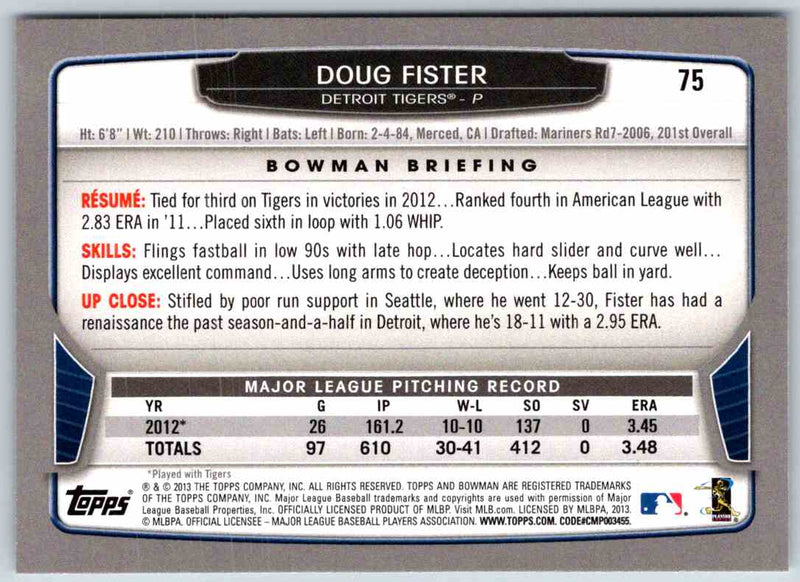 2014 Bowman Doug Fister