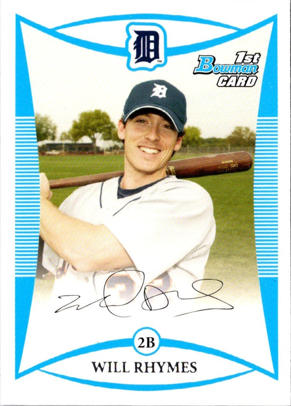 2008 Bowman Prospects Will Rhymes #BP108