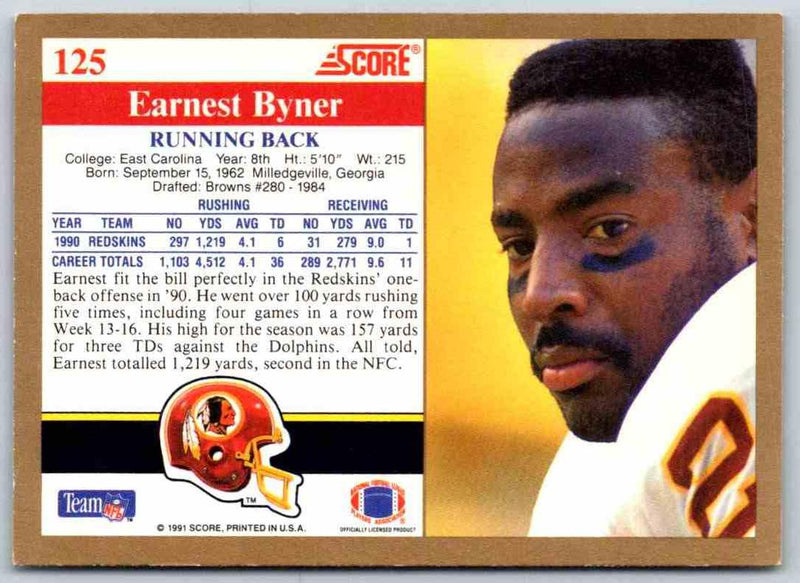 1991 Score Earnest Byner
