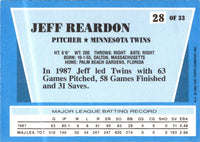1988 Topps Rite-Aid Team MVP's Jeff Reardon #28