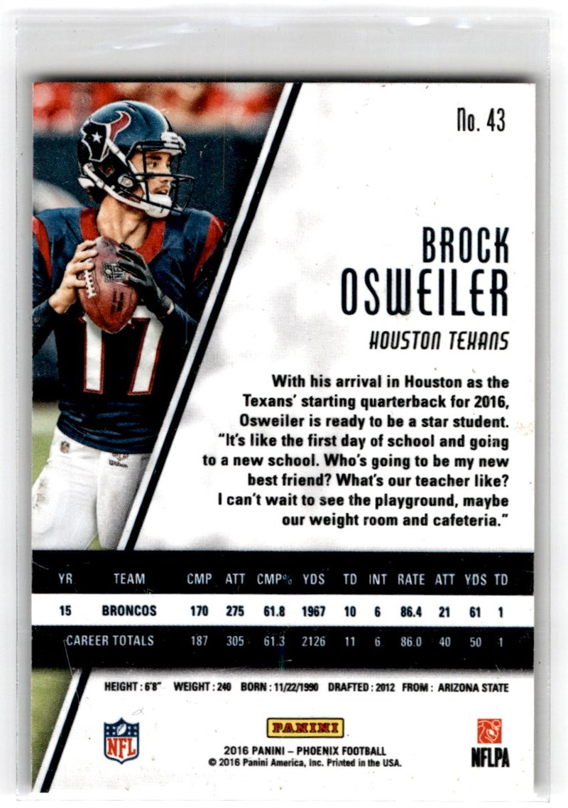 2016 Panini Phoenix Pink Brock Osweiler