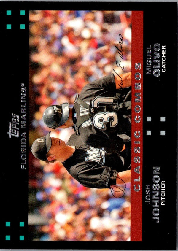 2007 Topps Miguel Olivo/Josh Johnson #652