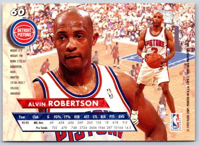 1992 Fleer Ultra Alvin Robertson