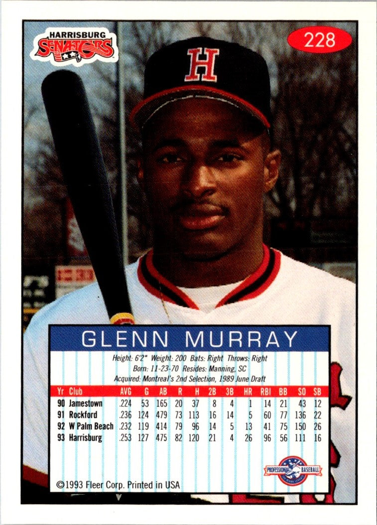 1993 Fleer Excel Glenn Murray