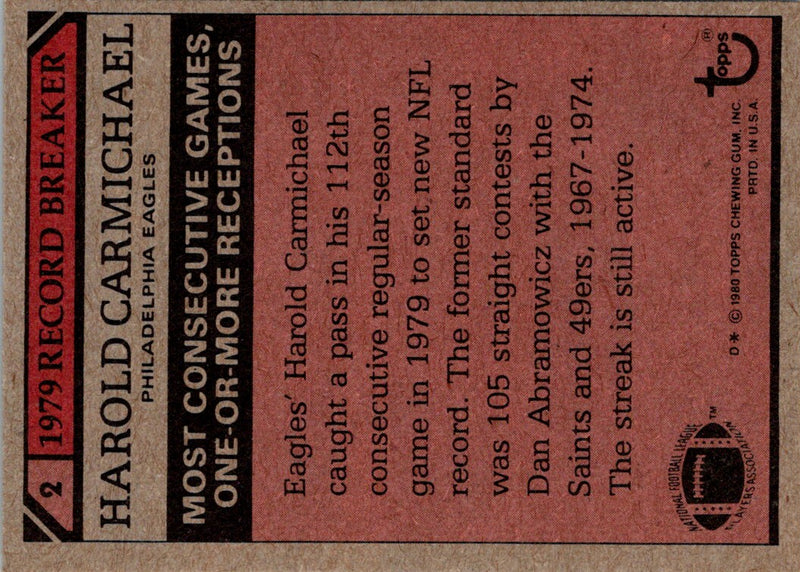 1980 Topps Harold Carmichael