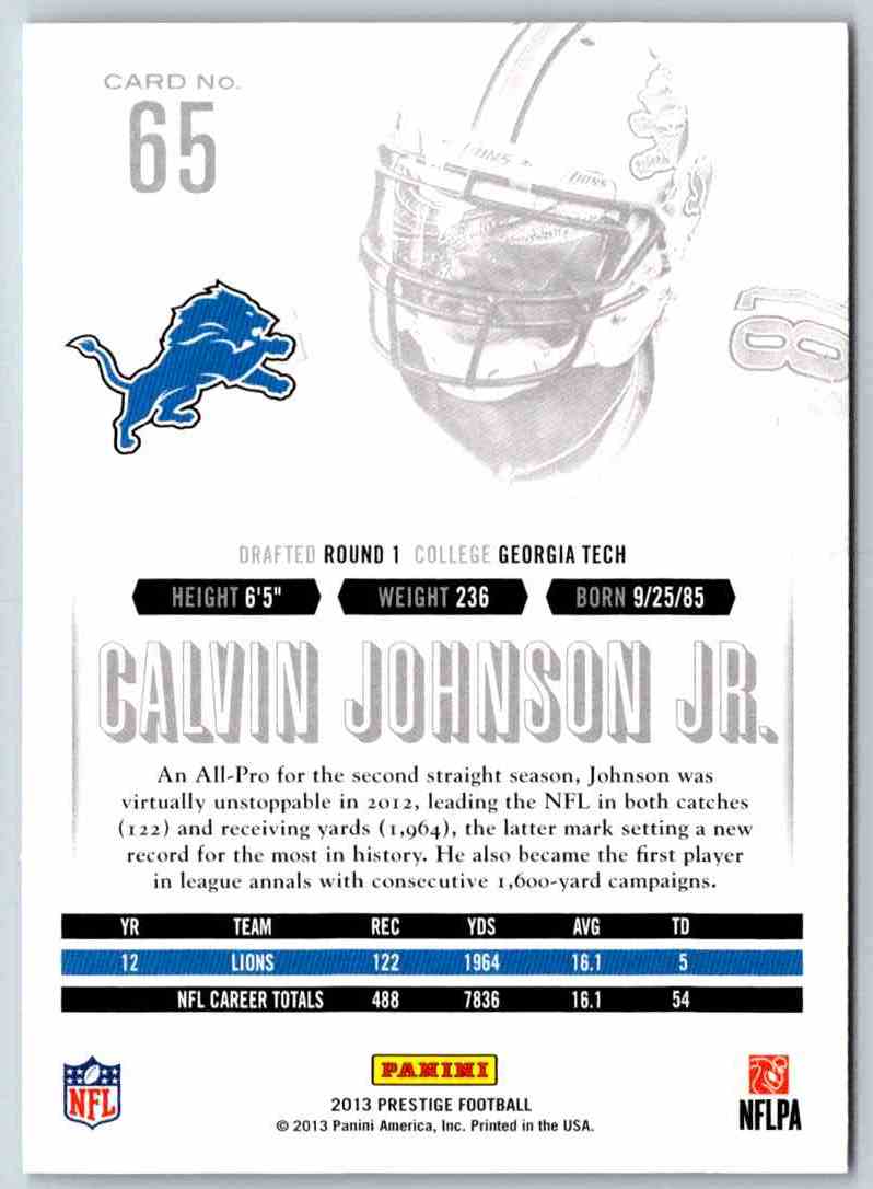 2014 Prestige Calvin Johnson