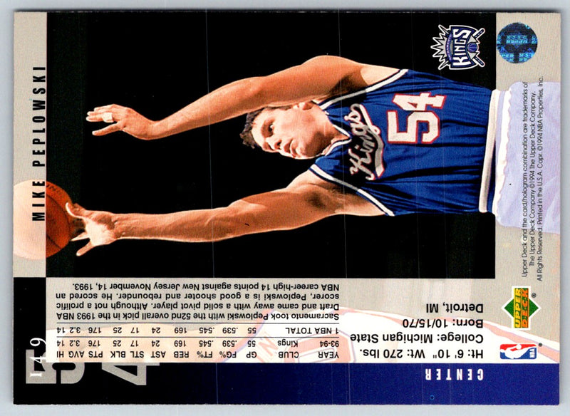 1994 Upper Deck Mike Peplowski