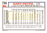 1992 Topps Gary Pettis #756