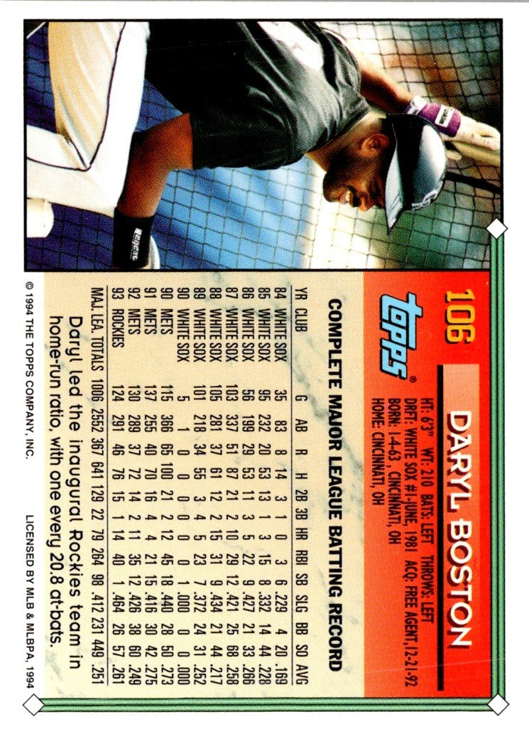 1994 Topps Daryl Boston