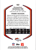 2011 Topps Prime Knowshon Moreno #92