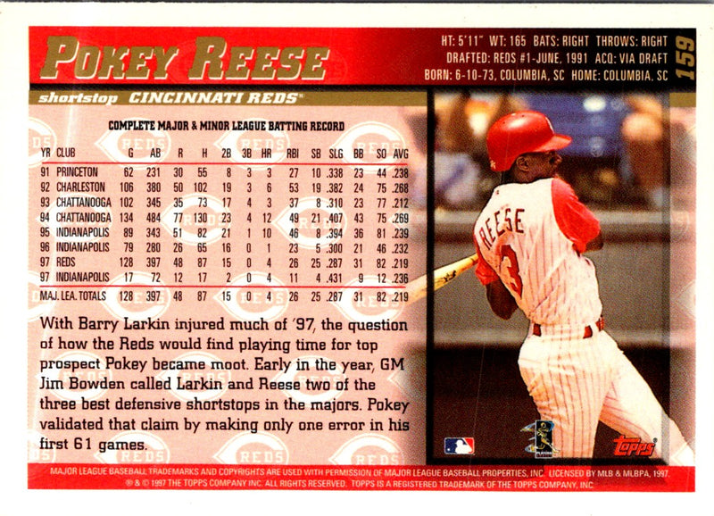 1998 Topps Pokey Reese