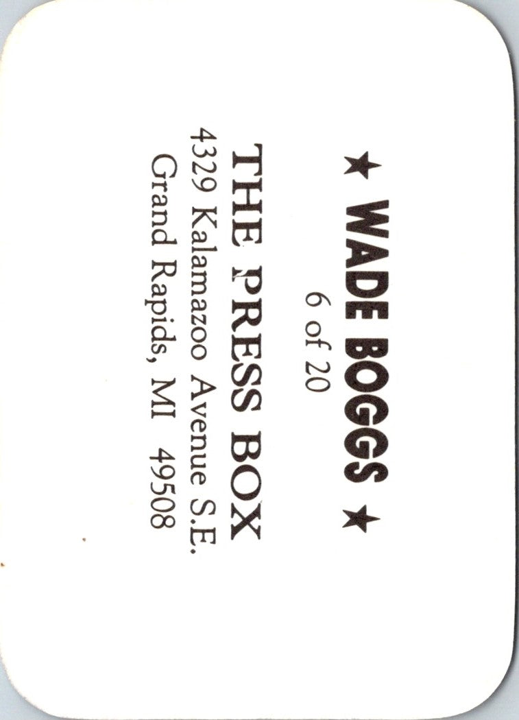 1987 The Press Box (unlicensed) Wade Boggs