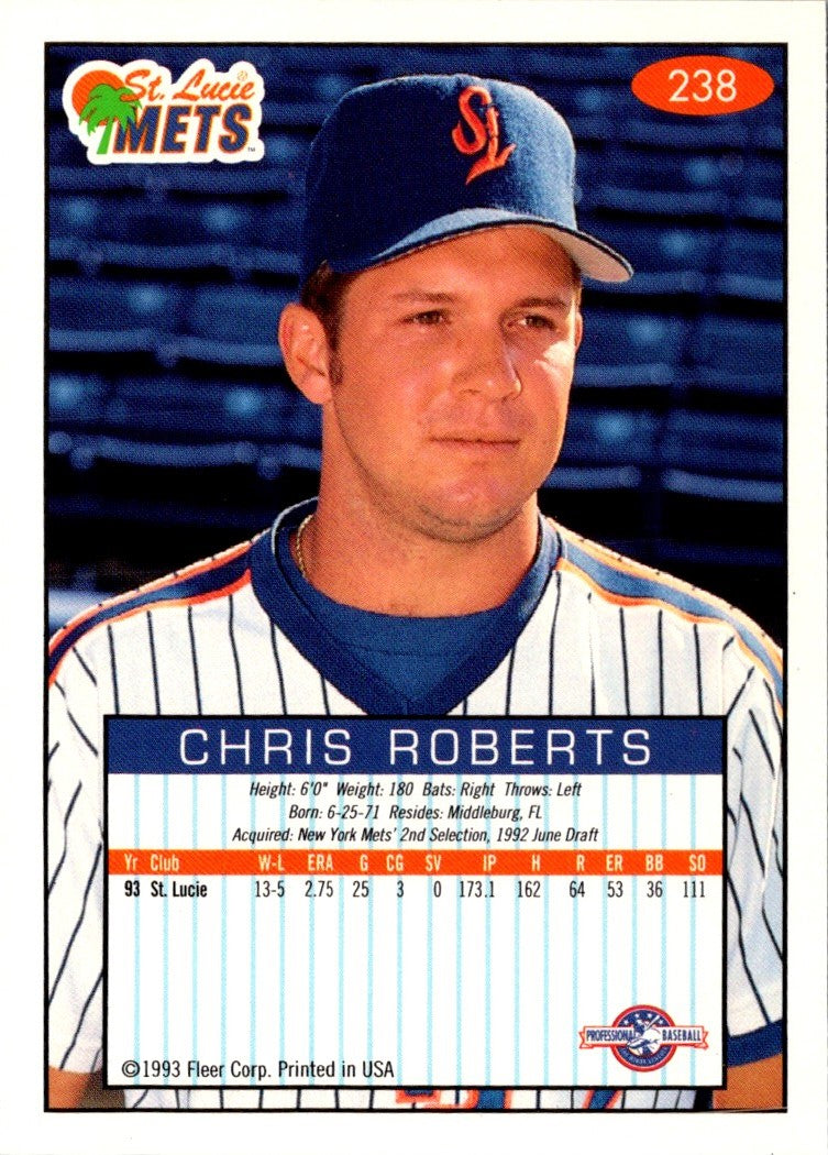 1993 Fleer Excel Chris Roberts