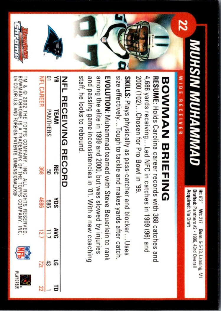 2002 Bowman Muhsin Muhammad