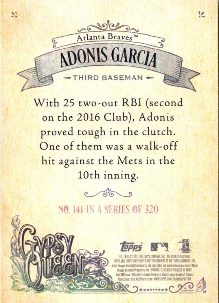 2017 Topps Gypsy Queen Adonis Garcia