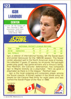 1990 Score Igor Larionov #123 Rookie