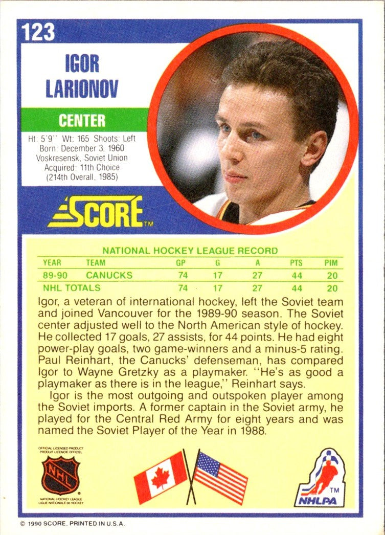 1990 Score Igor Larionov