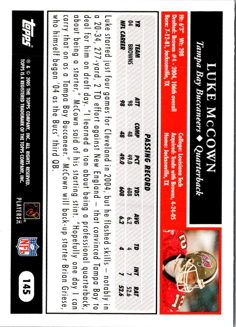 2005 Topps Luke McCown