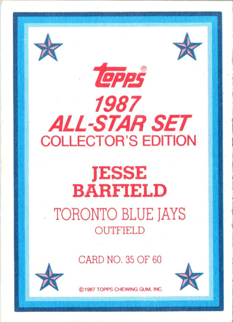 1987 Topps Glossy Jesse Barfield