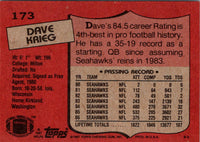1987 Topps Dave Krieg #173 NM+