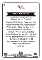 2012 Topps Magic Willis McGahee #2