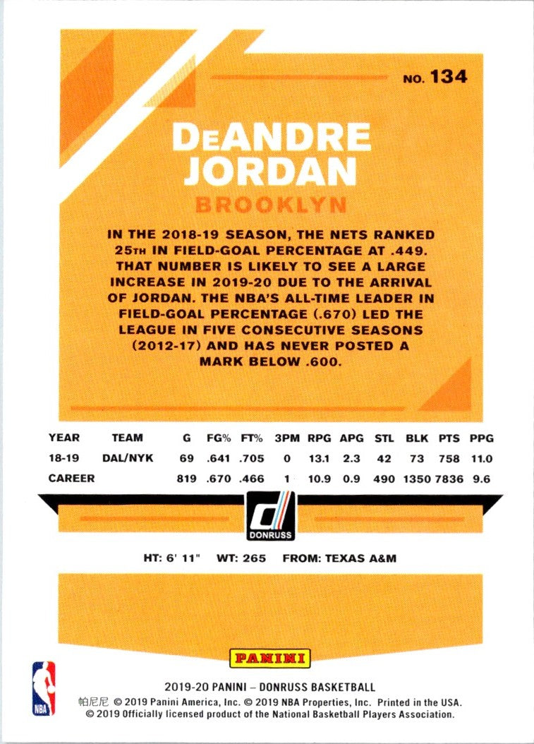 2019 Donruss DeAndre Jordan