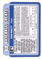 1990 Swell Baseball Greats Ken Brett #52