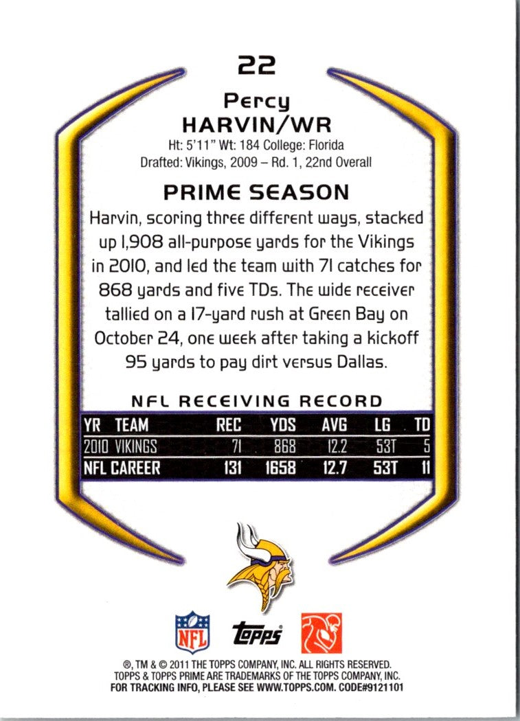 2011 Topps Prime Percy Harvin