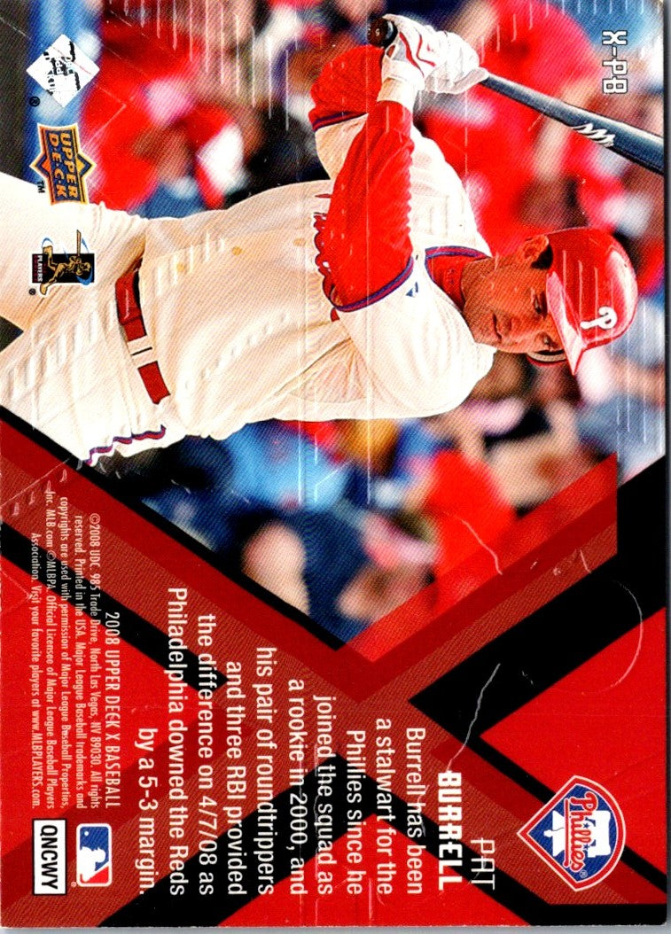 2008 Upper Deck X Xponential Pat Burrell